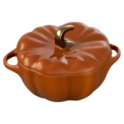 Cocotte 15 cm, Kürbis, Zimt, Keramik