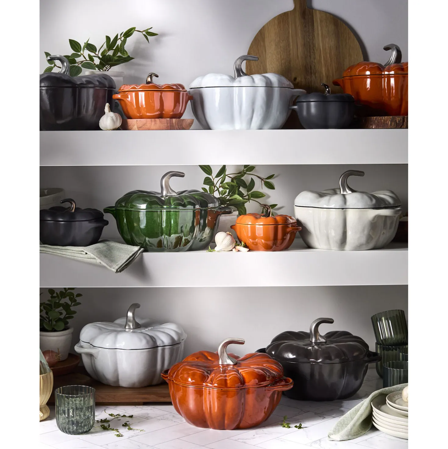 Cocotte 15 cm, Kürbis, Zimt, Keramik