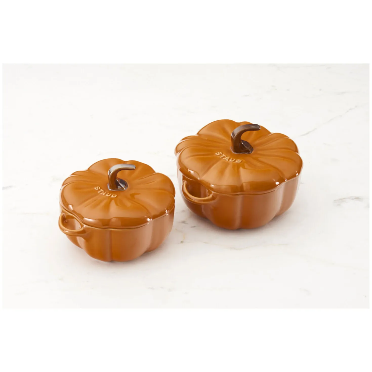 Cocotte 15 cm, Kürbis, Zimt, Keramik