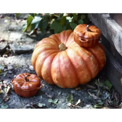 Cocotte 12 cm, Kürbis, Zimt, Keramik