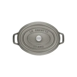 Cocotte 31 cm, oval, Graphit-Grau, Gusseisen