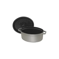 Cocotte 31 cm, oval, Graphit-Grau, Gusseisen