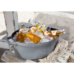 Cocotte 31 cm, oval, Graphit-Grau, Gusseisen