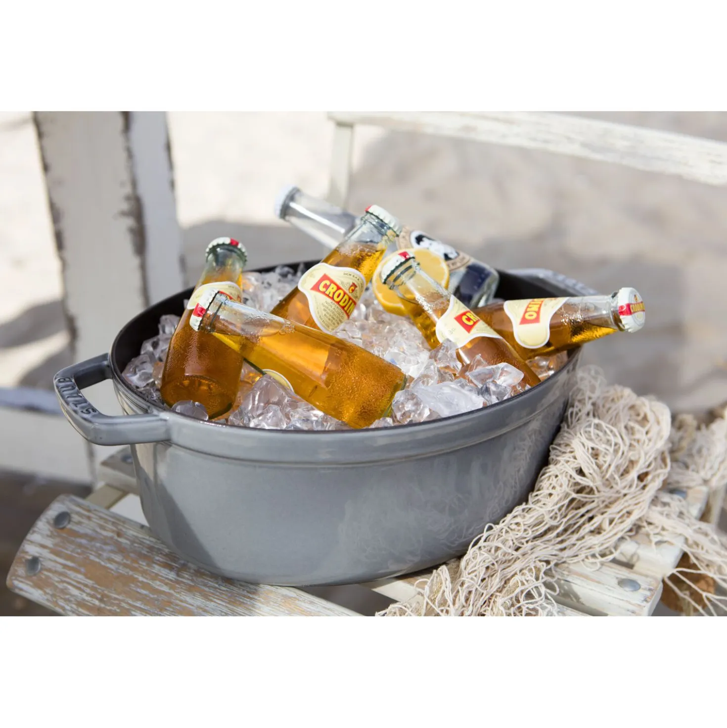 Cocotte 31 cm, oval, Graphit-Grau, Gusseisen