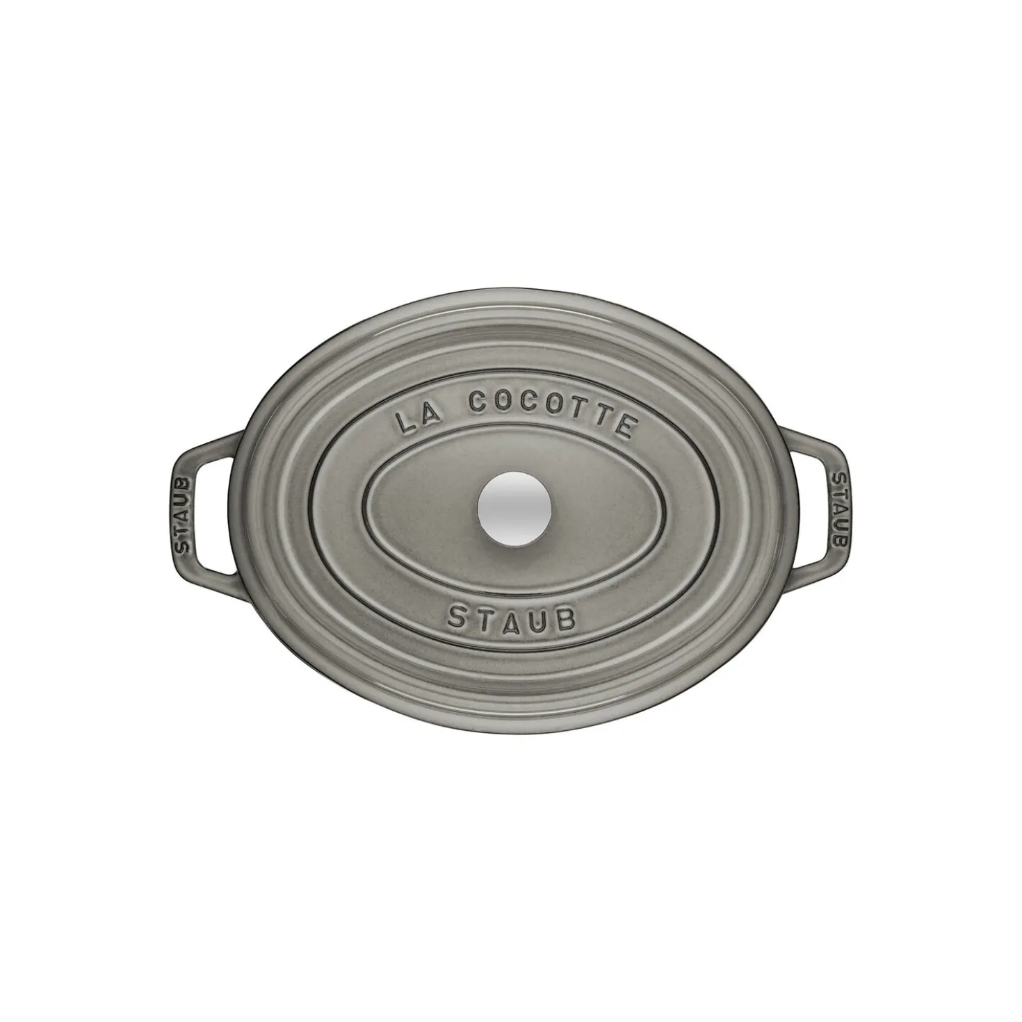 Cocotte 17 cm, oval, Graphit-Grau, Gusseisen
