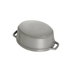 Cocotte 17 cm, oval, Graphit-Grau, Gusseisen
