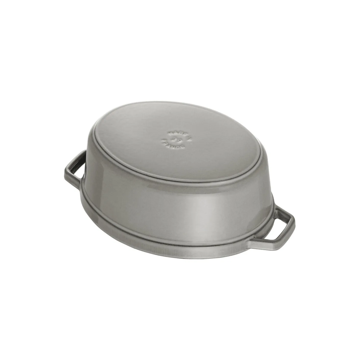 Cocotte 17 cm, oval, Graphit-Grau, Gusseisen