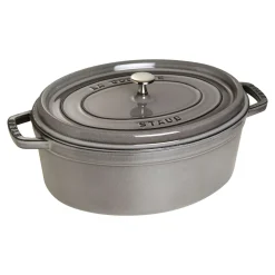 Cocotte 33 cm, oval, Graphit-Grau, Gusseisen