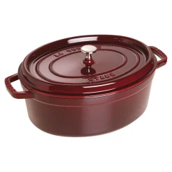 Cocotte 33 cm, oval, Grenadine-Rot, Gusseisen