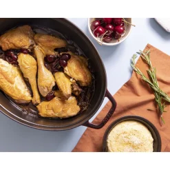 Cocotte 33 cm, oval, Grenadine-Rot, Gusseisen