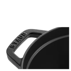 Cocotte 23 cm, oval, Schwarz, Gusseisen