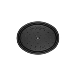 Cocotte 17 cm, oval, Schwarz, Gusseisen