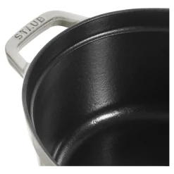Cocotte 37 cm, oval, Weisser Trüffel, Gusseisen
