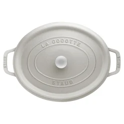 Cocotte 23 cm, oval, Weisser Trüffel, Gusseisen