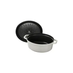 Cocotte 29 cm, oval, Weisser Trüffel, Gusseisen