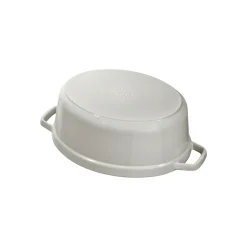 Cocotte 27 cm, oval, Weisser Trüffel, Gusseisen