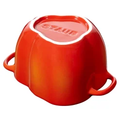 Cocotte 11 cm, Paprika, Orange-Rot, Keramik