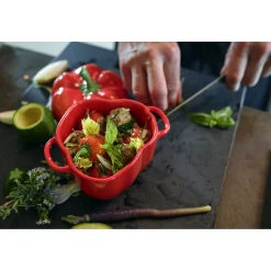 Cocotte 11 cm, Paprika, Orange-Rot, Keramik