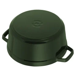 Cocotte 26 cm, rund, Basilikum-Grün, Gusseisen