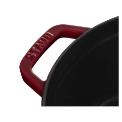 Cocotte 24 cm, rund, Bordeaux, Gusseisen