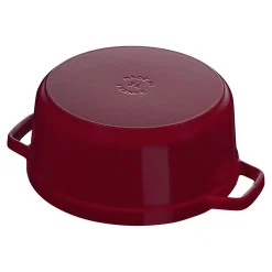 Cocotte 28 cm, rund, Bordeaux, Gusseisen