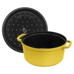 Cocotte 28 cm, rund, Citron, Gusseisen
