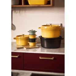Cocotte 28 cm, rund, Citron, Gusseisen