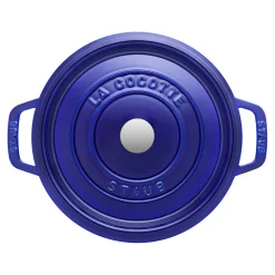 Cocotte 24 cm, rund, Dunkelblau, Gusseisen