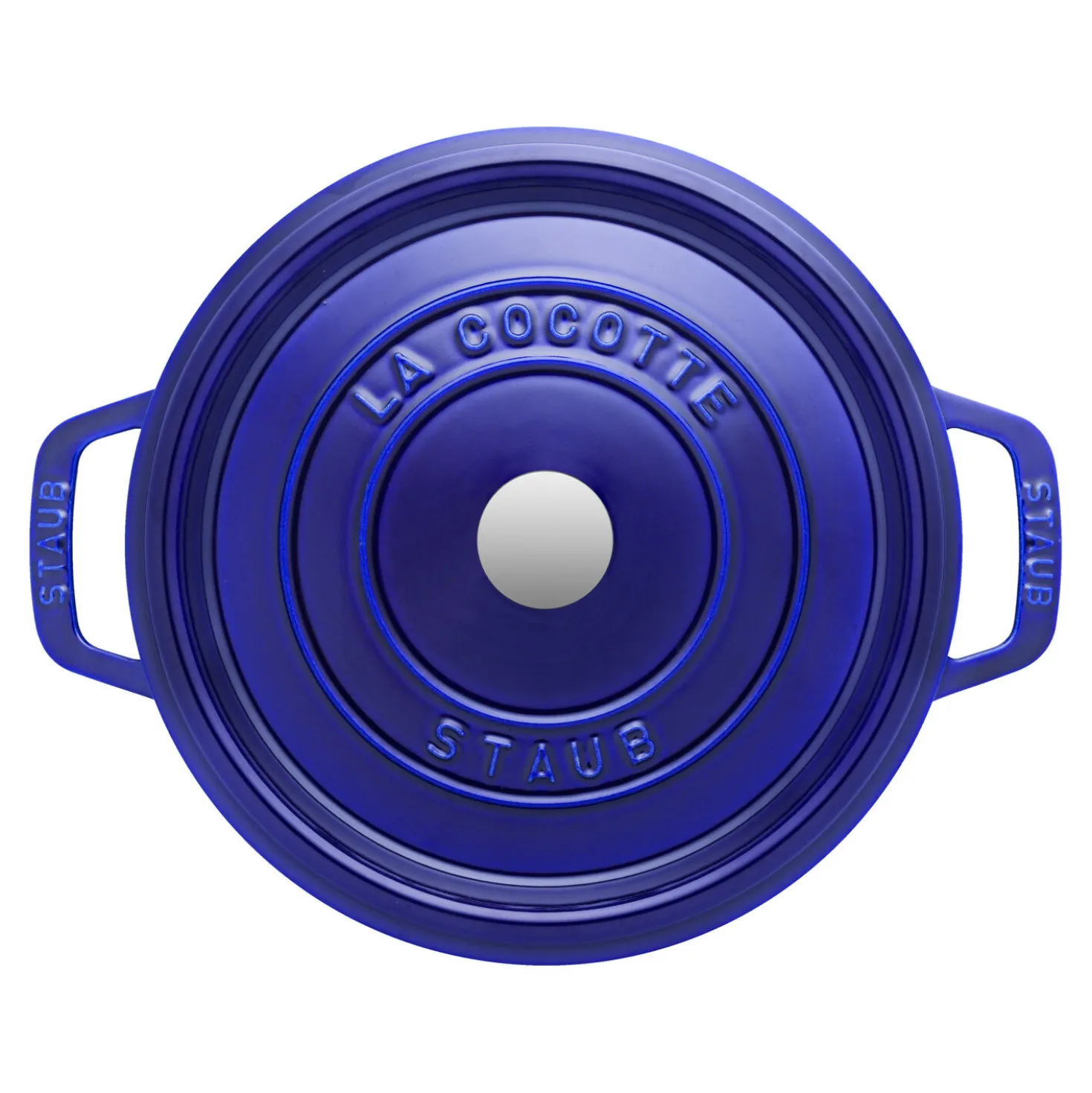 Cocotte 20 cm, rund, Dunkelblau, Gusseisen