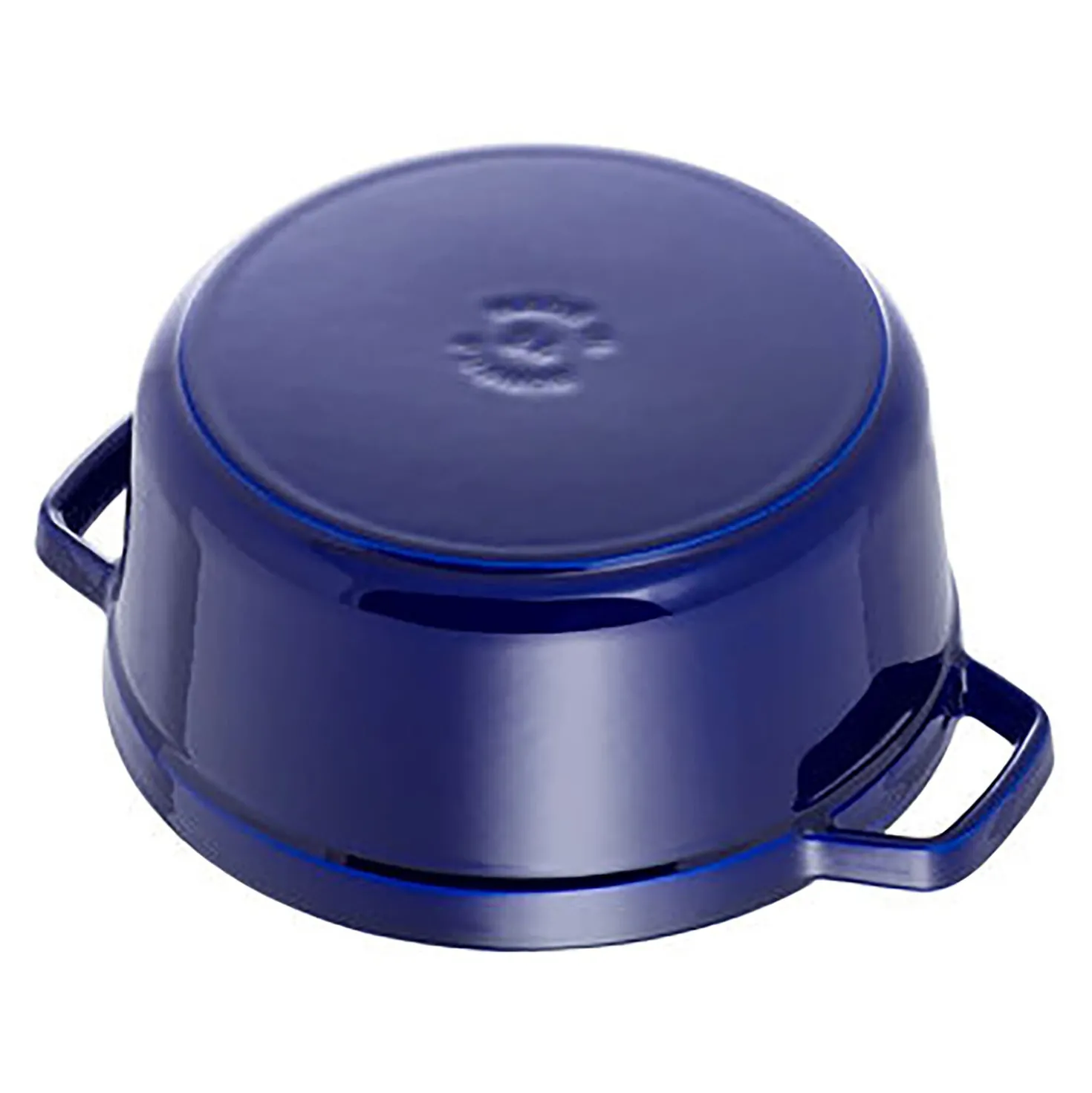 Cocotte 20 cm, rund, Dunkelblau, Gusseisen
