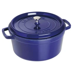 Cocotte 28 cm, rund, Dunkelblau, Gusseisen