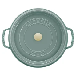 Cocotte 20 cm, rund, Eukalyptus, Gusseisen