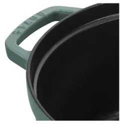 Cocotte 20 cm, rund, Eukalyptus, Gusseisen