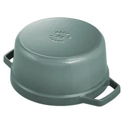 Cocotte 20 cm, rund, Eukalyptus, Gusseisen