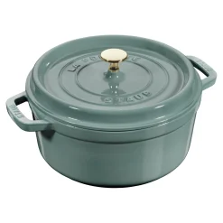Cocotte 24 cm, rund, Eukalyptus, Gusseisen