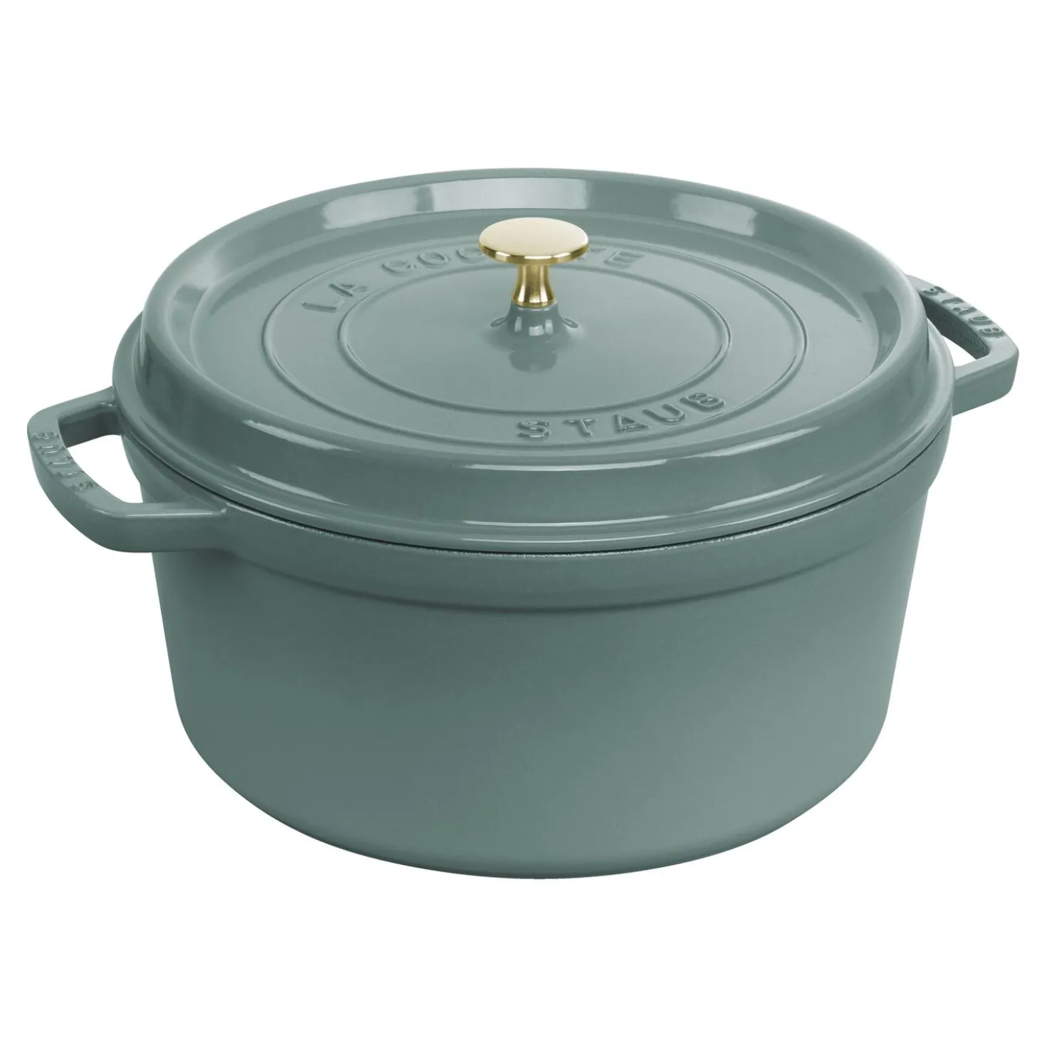 Cocotte 28 cm, rund, Eukalyptus, Gusseisen