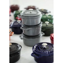 Cocotte 16 cm, rund, Graphit-Grau, Gusseisen