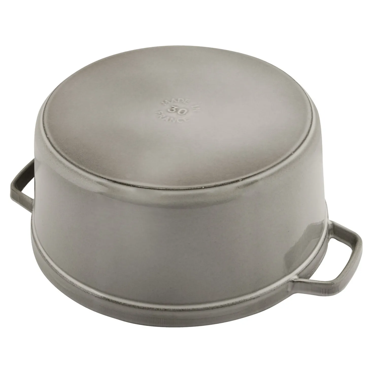 Cocotte 20 cm, rund, Graphit-Grau, Gusseisen