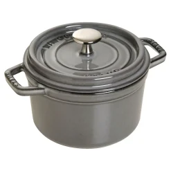 Cocotte 14 cm, rund, Graphit-Grau, Gusseisen