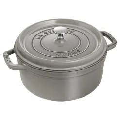 Cocotte 24 cm, rund, Graphit-Grau, Gusseisen