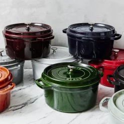 Cocotte 24 cm, rund, Grenadine-Rot, Gusseisen