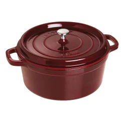 Cocotte 28 cm, rund, Grenadine-Rot, Gusseisen