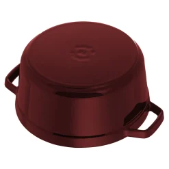 Cocotte 28 cm, rund, Grenadine-Rot, Gusseisen