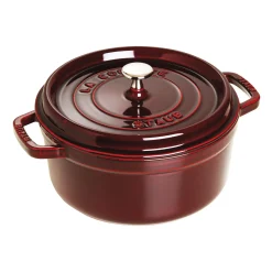 Cocotte 26 cm, rund, Grenadine-Rot, Gusseisen