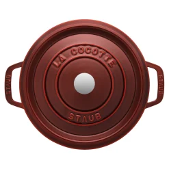 Cocotte 26 cm, rund, Grenadine-Rot, Gusseisen