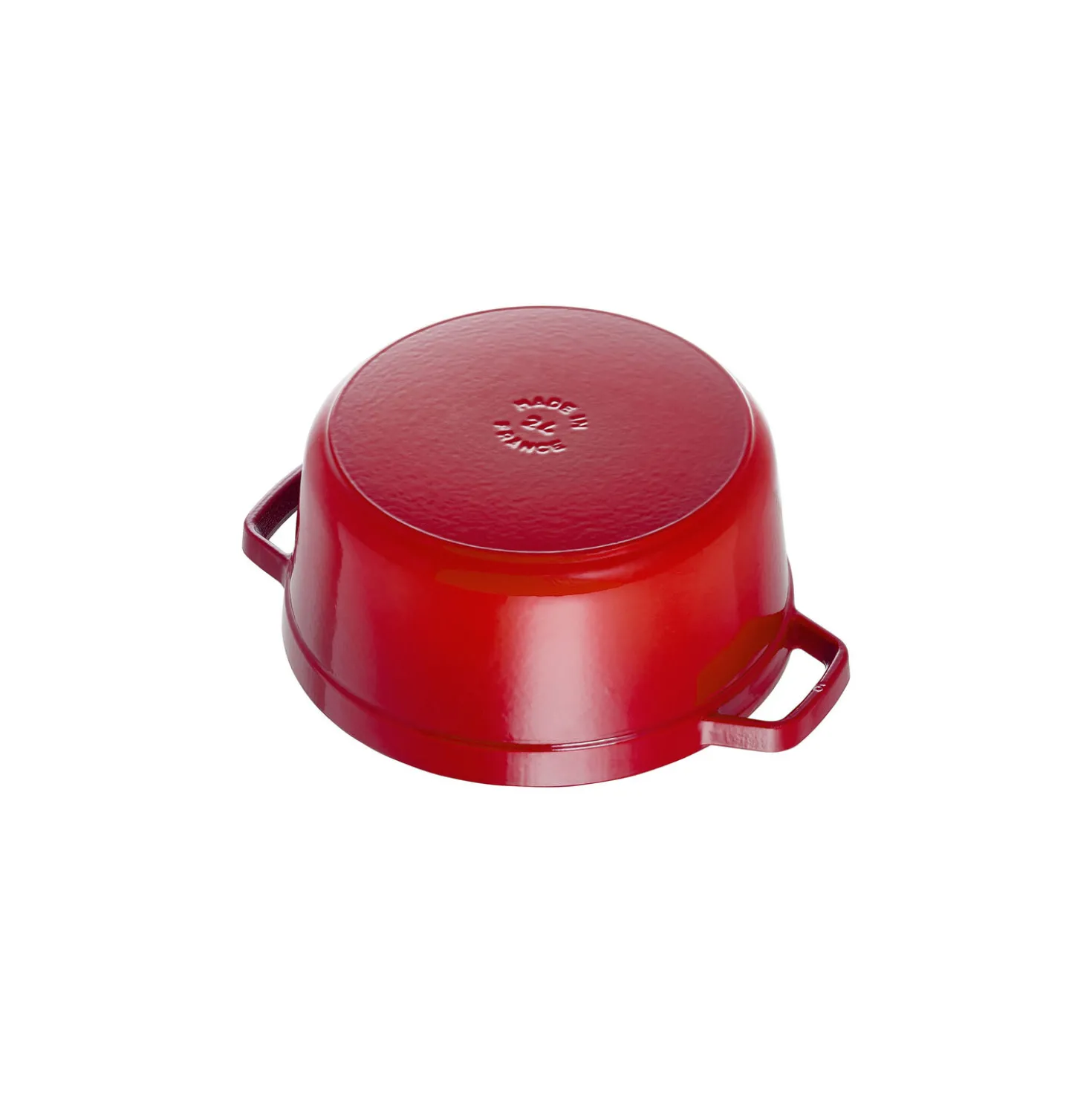 Cocotte 30 cm, rund, Kirsch-Rot, Gusseisen