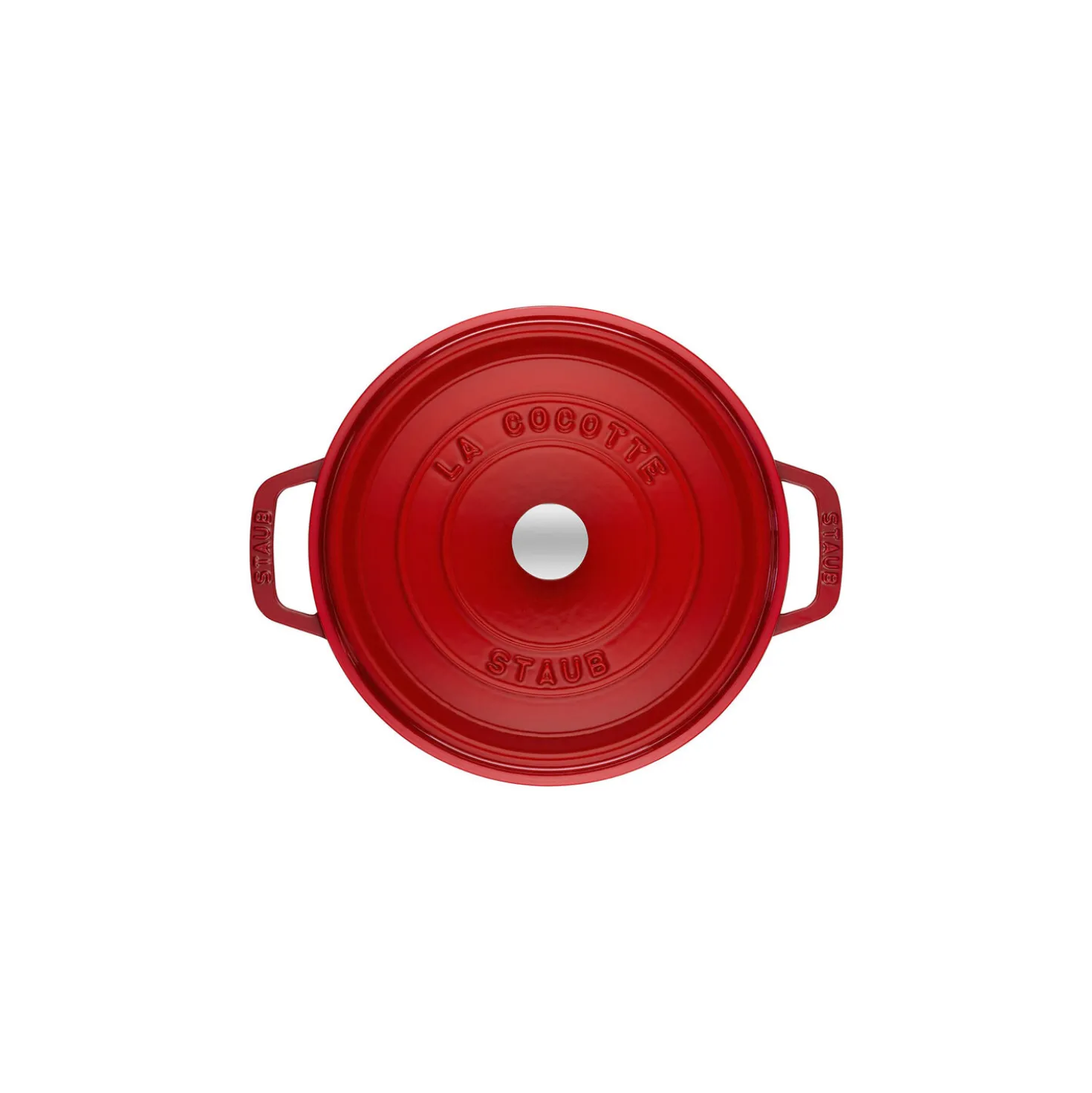 Cocotte 30 cm, rund, Kirsch-Rot, Gusseisen