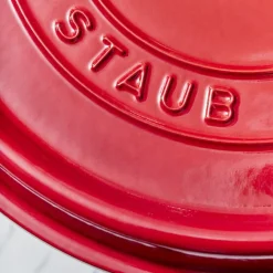 Cocotte 28 cm, rund, Kirsch-Rot, Gusseisen