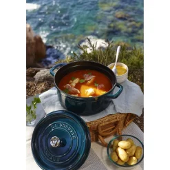Cocotte 28 cm, rund, La-Mer, Gusseisen