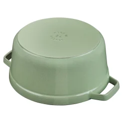 Cocotte 18 cm, rund, Salbeigrün, Gusseisen